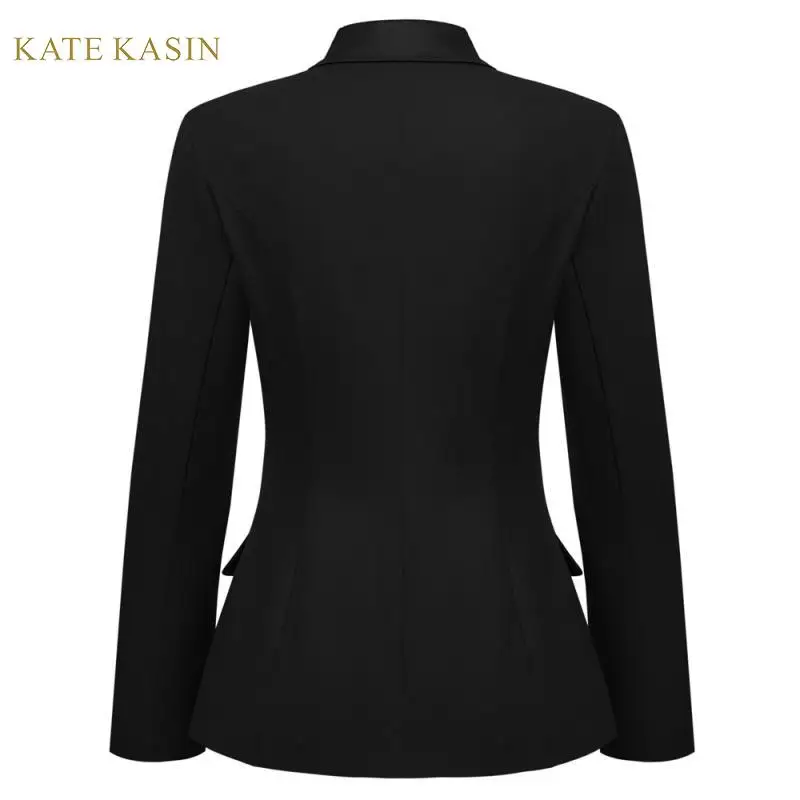 Kate Kasin женские простые классические Пиджаки, куртки, нагрудные подплечники, Блейзер, Женское пальто, Офисная Женская верхняя одежда, Рабочий костюм, куртка