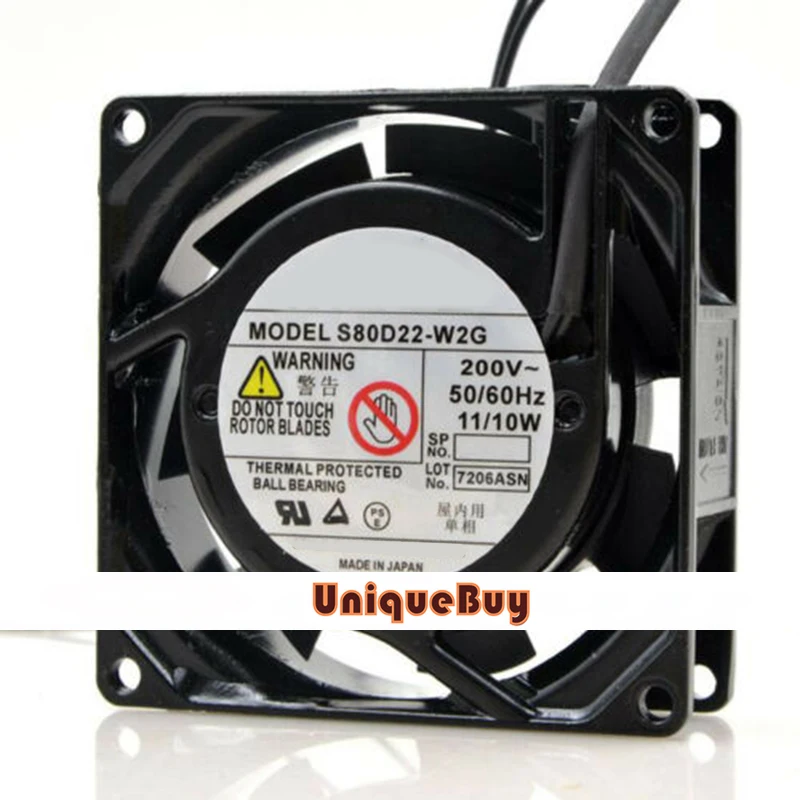 Для Стиль вентилятор S80D22-W2G 220V 11/10 Вт 80*80*38 мм охлаждающий вентилятор шкафа