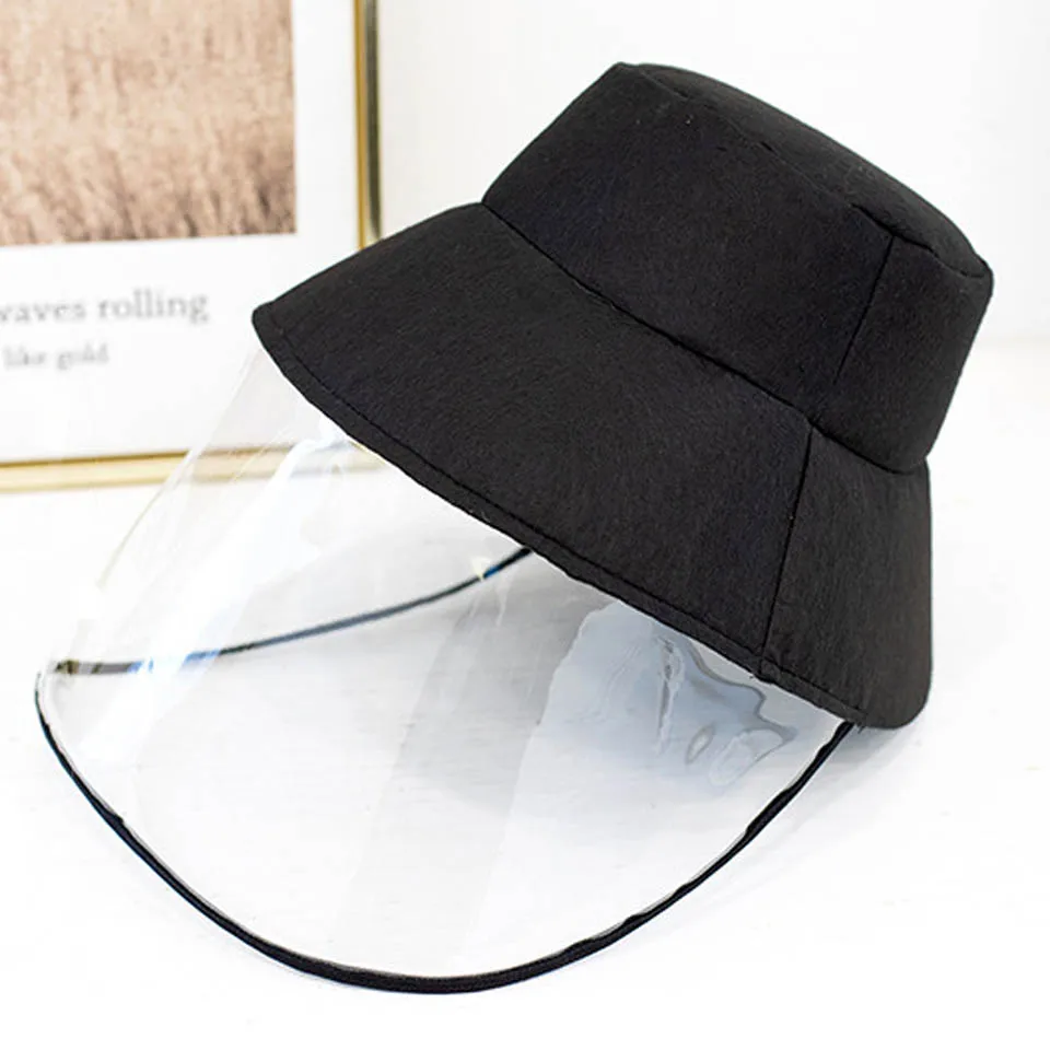 ladiy Unisex Anti-Saliva Fisherman Hat Fashion Foldable Protective Visor Cap Bucket Hat 