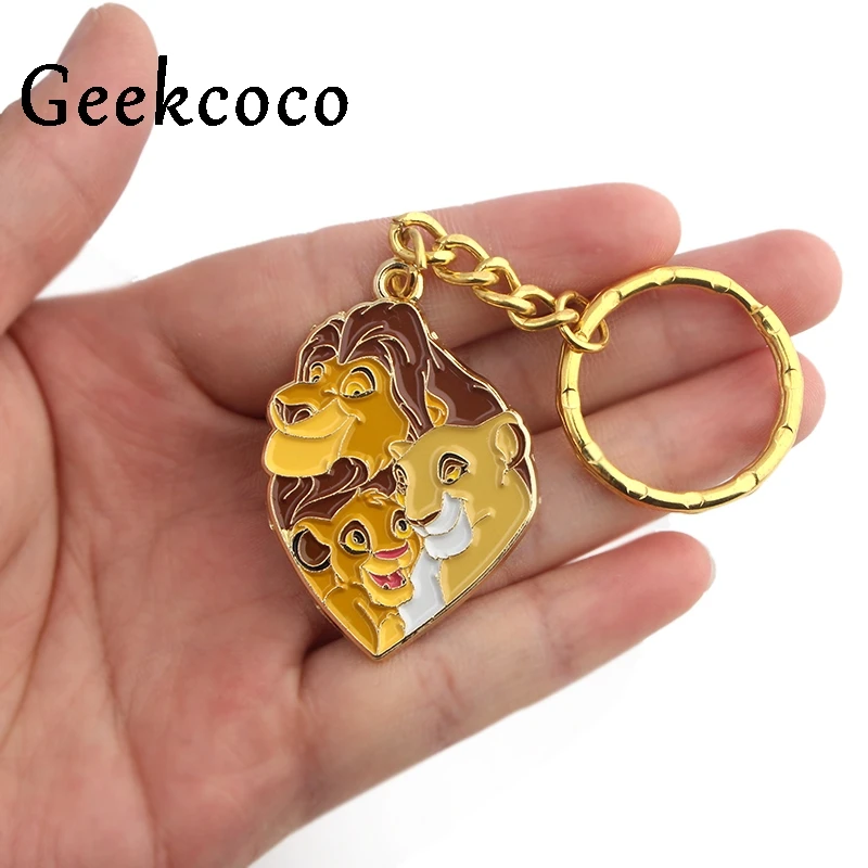 Лев Король мультфильм каваи животных Металлические Подвески брелок аксессуары дети пара рюкзак автомобиль вечерние сувениры Ювелирные изделия подарок J0489