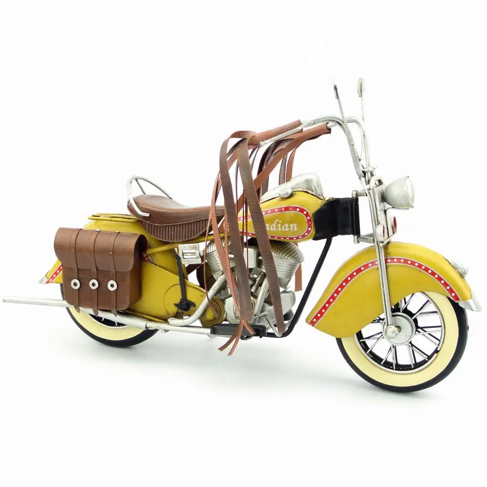 Античная классическая модель мотоцикла Ретро Винтаж кованого металла ремесла для дома/паб/кафе украшения или подарок на день рождения