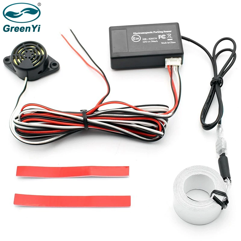 GreenYi Sensor de aparcamiento para coche, Detector de marcha atrás, Radar con zumbador, alarma sin taladro, sin agujero, color negro|backup radar|car parkingparking sensor - AliExpress