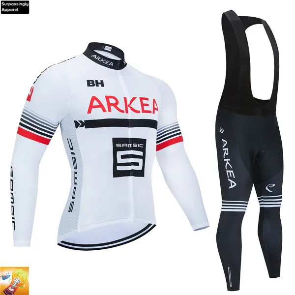 Picture Color Pro ARKEA велосипедная Джерси, одежда UCI World Tour Team, белая с длинным рукавом 12D гелевая велосипедная спортивная одежда Ropa Ciclismo - Цвет: Picture Color