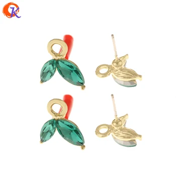 

Cordial Design 100Pcs 10*11MM Jewelry Accessories/Leaf Shape/Earring Findings/Hand Made/DIY Making/Rhinestone Earrings Stud