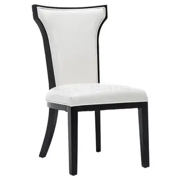

Light luxury solid wood dining chair American simple modern chair home hotel restaurant western dining chair ins table and