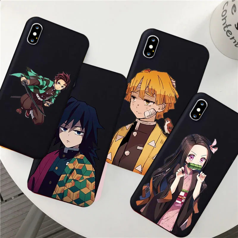 Мягкий ТПУ чехол для телефона Kamado Nezuko Kimetsu No Yaiba рассекающий демонов IPhone X 12 11 Pro SE2 6