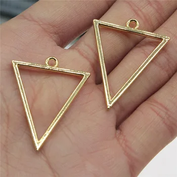

Wholesale Jewelry Lots KC Gold Color 27x35mm Triangle Pendants Jewelry Making Wholesale Jewelry Lots 100 Pieces