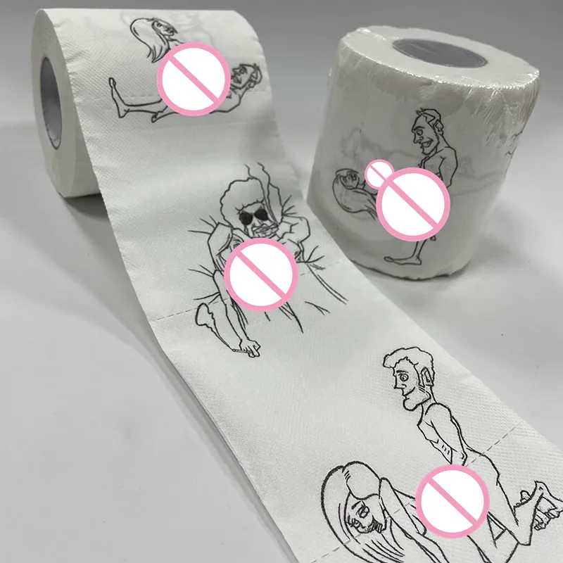 1 roll Household Fun Noverlty Paper sBath Tissue Bathroom Soft 3 Ply Fashion Funny Toilet Paper Bulk Rolls