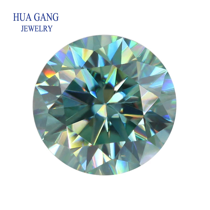 0.5 Carat Blue Moissanite Brilliant Cut Moissanite Stone 5.0mm VVS1 Excellent Cut Grade Test Positive Lab Diamond