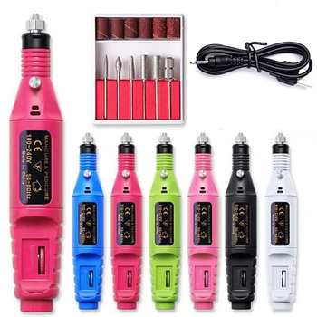 

Professional USB Mini Electric Drill Nail File Acrylic Art File Nail Polishing Exfoliating Portable Polishing Pen Polishing Kit