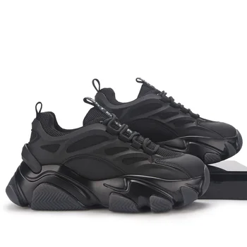 

Women Sneakers Shoes Pure Color Mesh Breathable Running Shoes Women New Style Increased Thick Bottom Women Old Dady Shoes