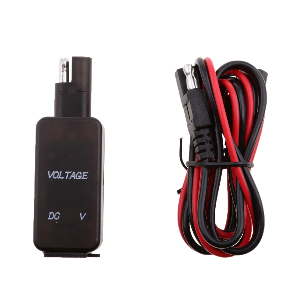 Мотоцикл SAE к USB кабель адаптер двойной USB порт зарядное устройство для сотового телефона+ Вольтметр