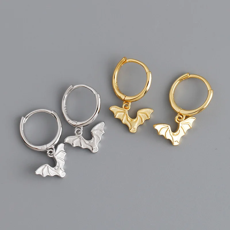 Модные серьги-гвоздики с кисточками в виде милого летучей мыши для женщин и