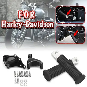 

1 Pair Black Rear Passenger Foot Pedal Mount Bracket + Foot Pegs Footpegs For Harley Davidson/Sportster 883 2014 2015 2016