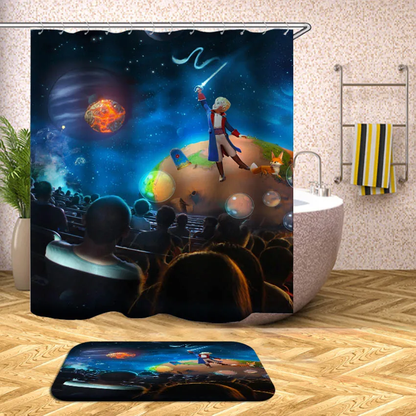 Planets занавеска для душа внешняя космическая Вселенная водонепроницаемая ванны