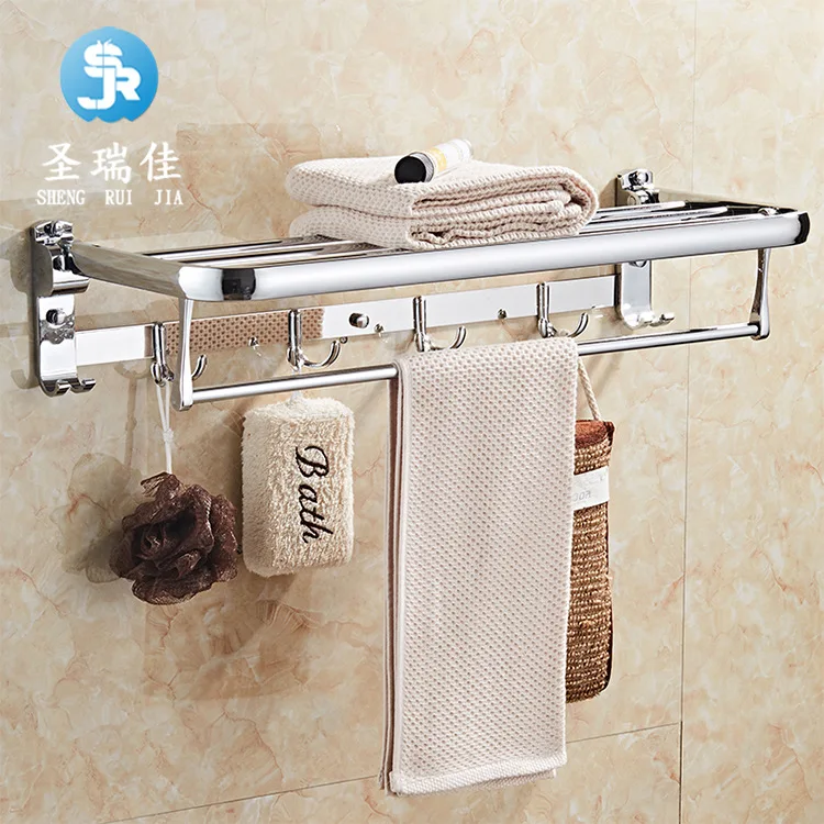 

Stainless Steel Towel Rack Bathroom Storage Shelf Manufacturers Bathroom Sanitary Ware Hardware Pendant Set Cross Border