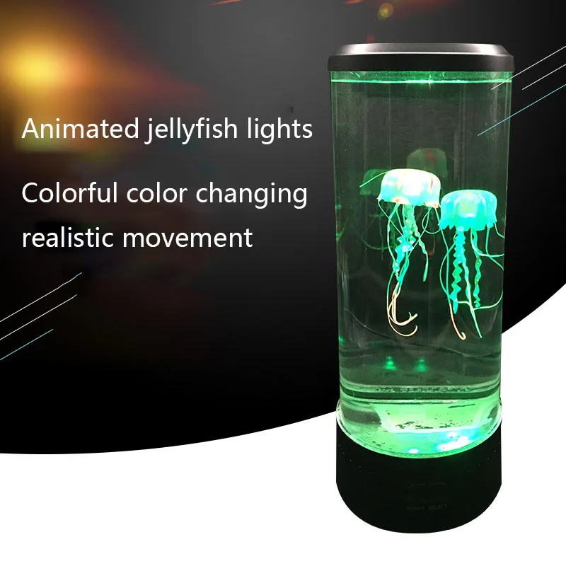 Colorful LED color changing large jellyfish aquarium simulation jellyfish lamp decoration romantic atmosphere small night lamp