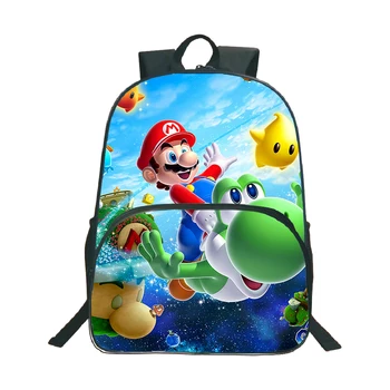 

Anime Cartoon Mario Backpack Fashion Beautiful Popular Pattern School Bags Teens Kids Students School Backpack Traval Bag