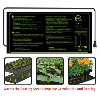 

Waterproof Flower Vegetable Plant Seedling Heating Pad 48x20in Seed Germination Heating Pad UL122x50.8cm