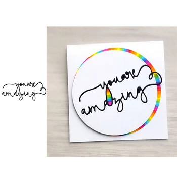 

phrases metal cutting dies you are amazing cut die mold new 2019 Scrapbook cards making paper craft knife mould
