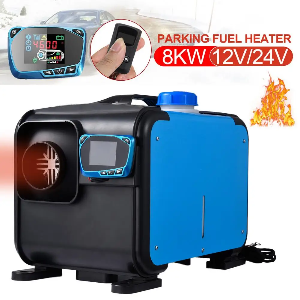 12V 24V Ignition Copper Heater 8kw Integrated Parking Fuel Heater  Autonomous Heater For Cars Motorhome Vehicle Garage - AliExpress