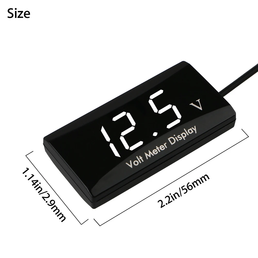 

12V Car Motorcycle Voltage Volt Gauge Panel Meter for Vehicle Automotive Digital LED Display Panel Meter Voltmeter 3 Colors
