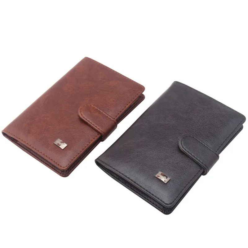 

PU Leather Passport Cover Men Travel Wallet Credit Card Holder Cover Russian Driver License Wallet Document Case Business Holder