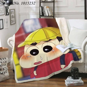 

Anime Crayon Shin-chan 3D Printed Fleece Blanket for Beds Thick Quilt Fashion Bedspread Sherpa Throw Blanket Adults Kids 05