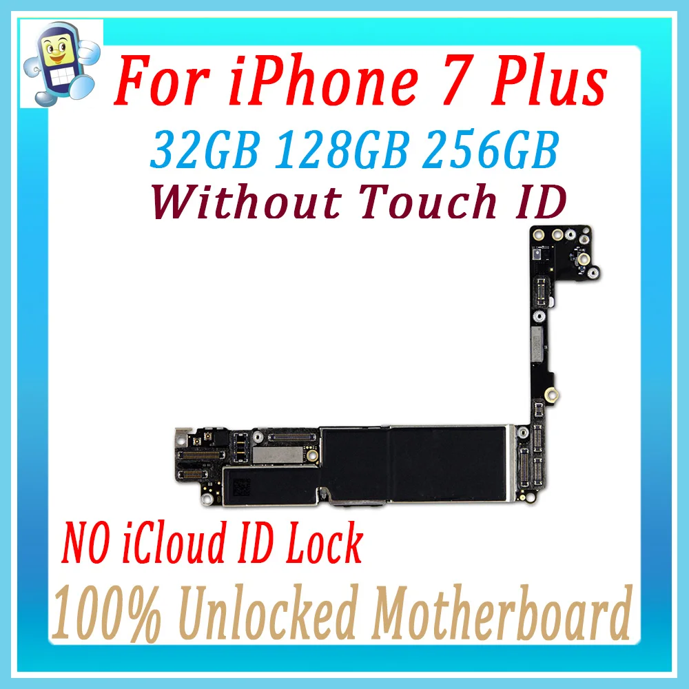 Разблокированная материнская плата для iPhone 7 Plus 7 P материнская плата с/без Touch ID оригинальная логическая плата с системой IOS, без iCloud
