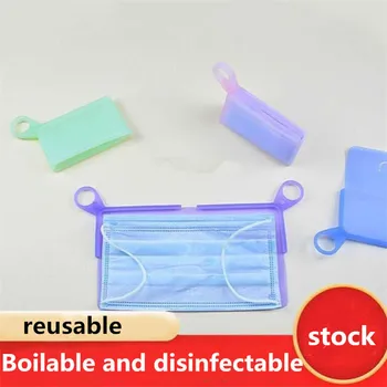 

Silicone Masks Storage Clip Mask Organizer Portable Foldable Masks Creative Case Box Dustproof Mask Organizer