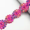 4 Yards/lot Polyester Embroidery Colorful Sequin Stick-on Lace Ribbon Trims DIY Sewing Garment Handmade Materials 5cm Wide ► Photo 2/6