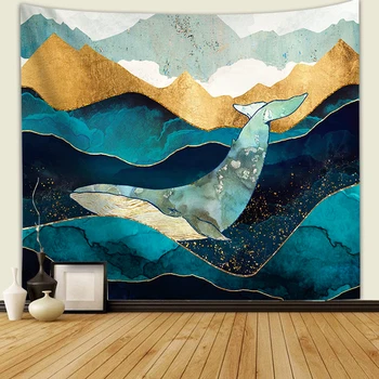 

Nordic Style Tapestry Hippie Mandala Wall Hanging Bohemian Bedspread Dorm Decor Tapestries Landscape Scenery Wall Tapestry Frame