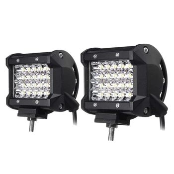 

2x 4 Inch Quad Row Led Work Light Spot Off-Road Driving Fog Lamp Truck Boat
