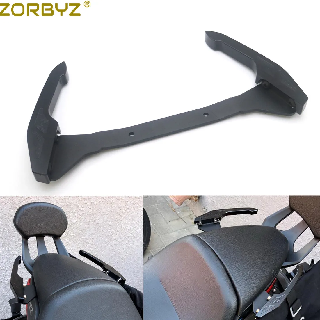ZORBYZ мотоциклетный Черный ЧПУ Алюминиевый ручной захват задний пассажирский