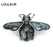 LOULEUR, модный пчелиный натуральный камень, жемчужный кулон в виде раковины абалона, двойное использование, подвеска, ювелирные изделия, изготовление для женщин