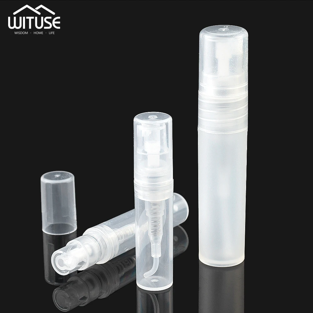 

5Pcs 10ml/5ml/3ml/2ml Mini Clear Plastic Spray Bottle Empty Cute Perfume Atomizer for Cleaning, Travel Essential Oils Perfume