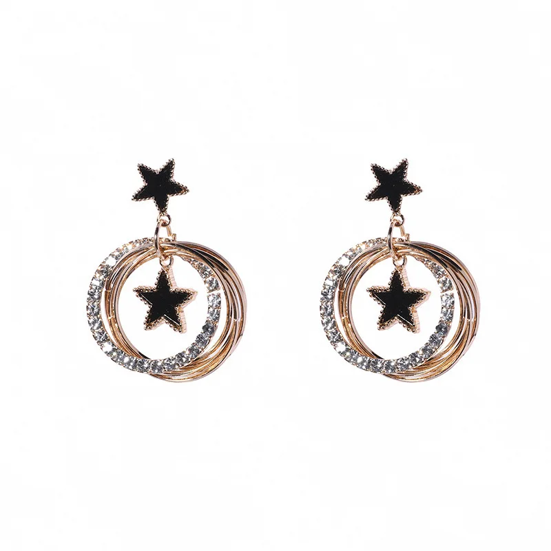 

Starland 2020 New Trendy Star Round Square Shape Droop Earrings For Women Party Fashion Jewelry