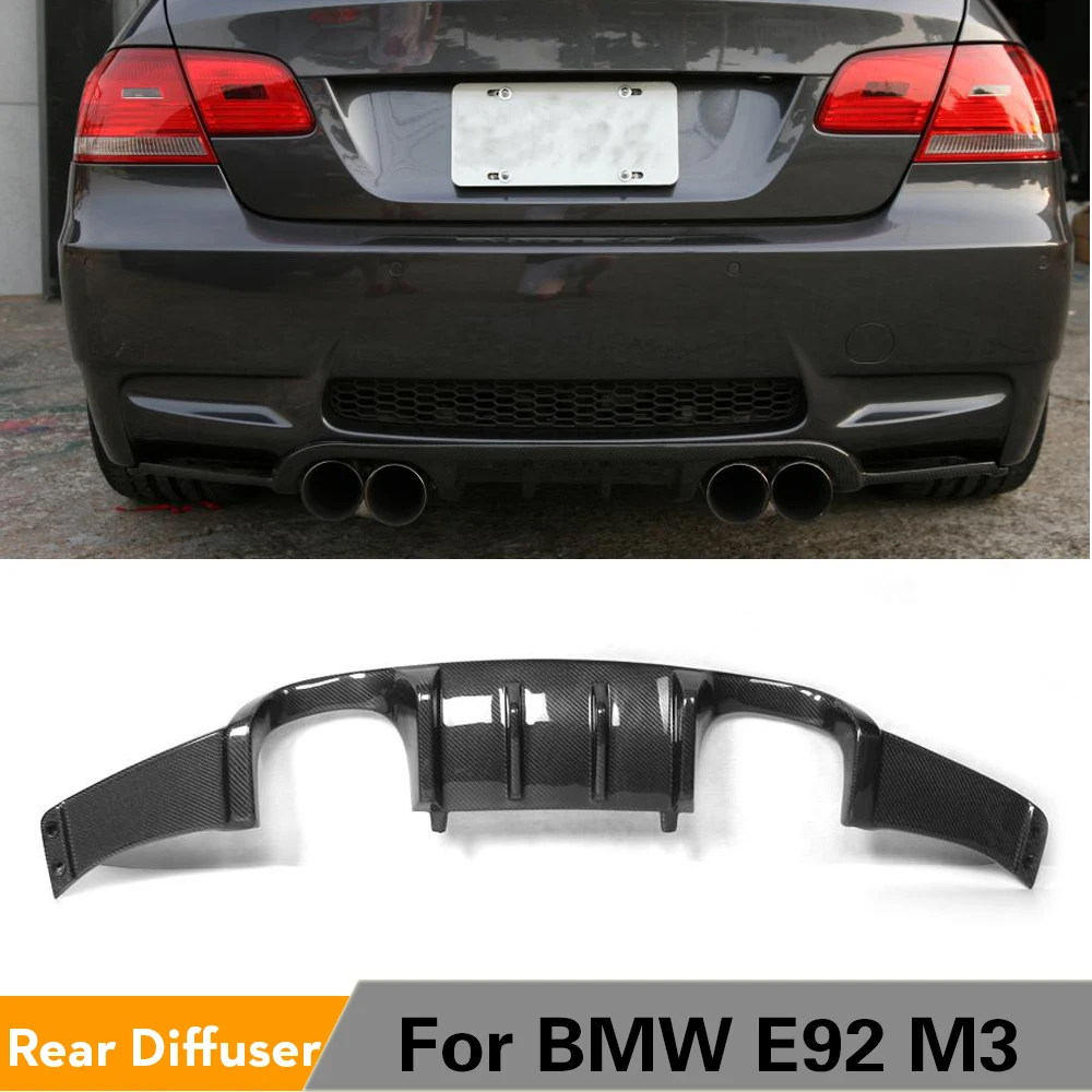 Aleron Para Parachoques Trasero De Coche Difusor De Fibra De Carbono Para Bmw Serie 3 E92 M3 03 12 Rear Bumper Diffuser Bumper Diffuserlip Spoiler Aliexpress