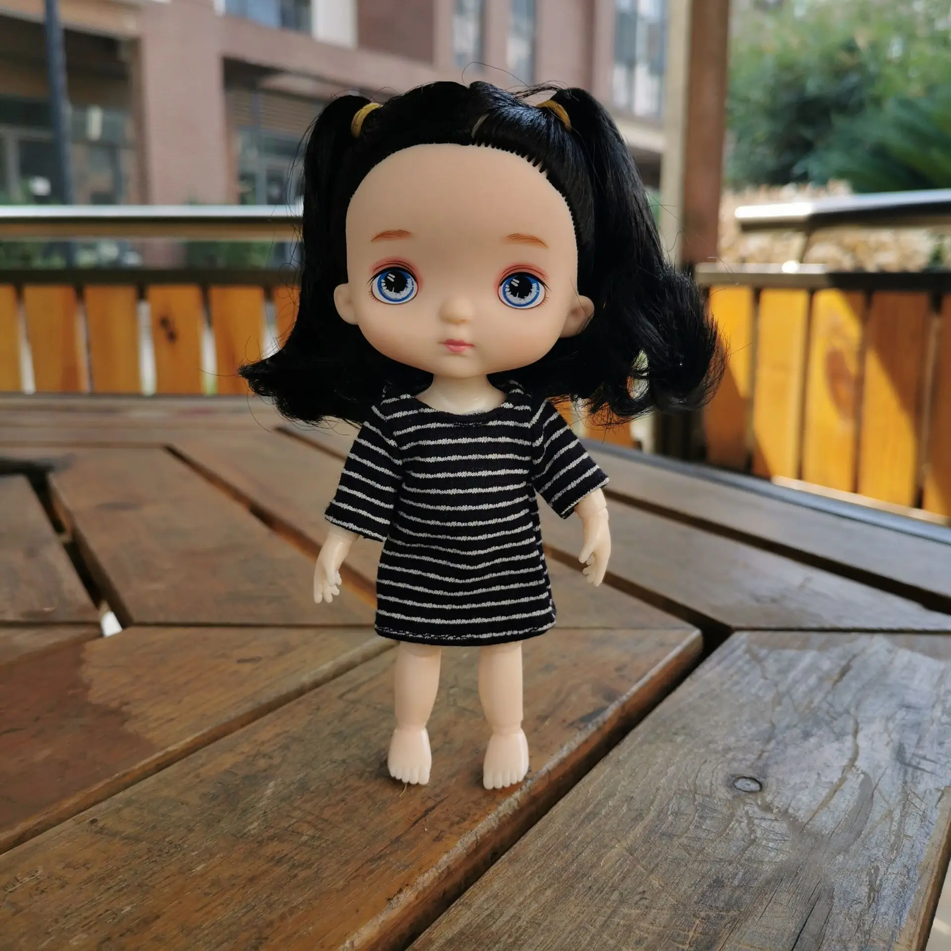 15 см Девочки Bjd кукла 13 шарнирная Детская кукла игрушка прекрасная принцесса кукла платье детские игрушки для девочек подарок Детская игрушка FIGMA - Цвет: Черный