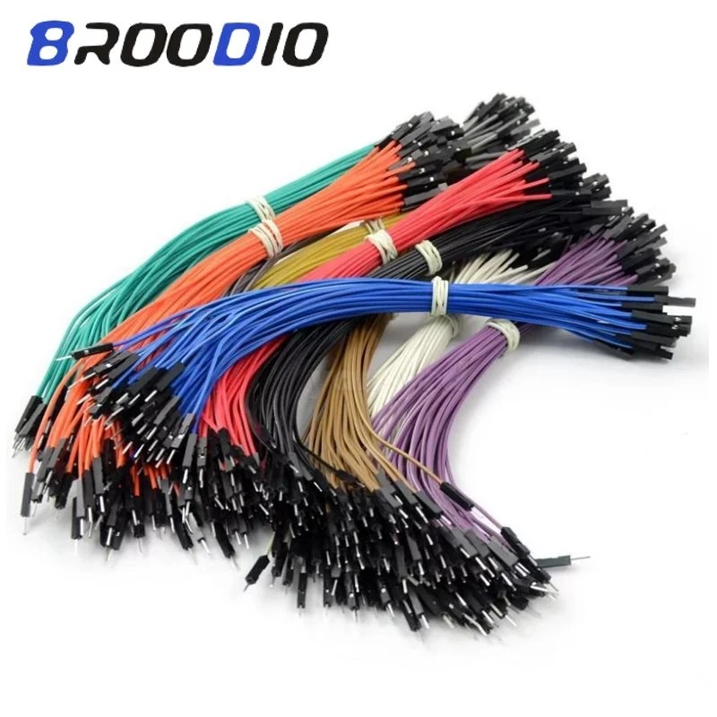 

50pcs DIY Electronic Kit Breadboard Dupont Cable For Arduino 20cm 2.54mm Line Male Female Dupont Jumper Wire Cable 1P Connector