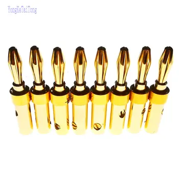 

8PCS Gold-Plated 4MM Amp Speaker Banana plug connectors Integrated Circuits