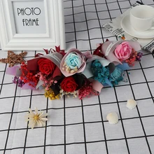 Реквизит для фотосессии букет аксессуары сушеные цветы подарок на день рождения Роза мини бумажная трубка цветок свадьба чистый и свежий Декор