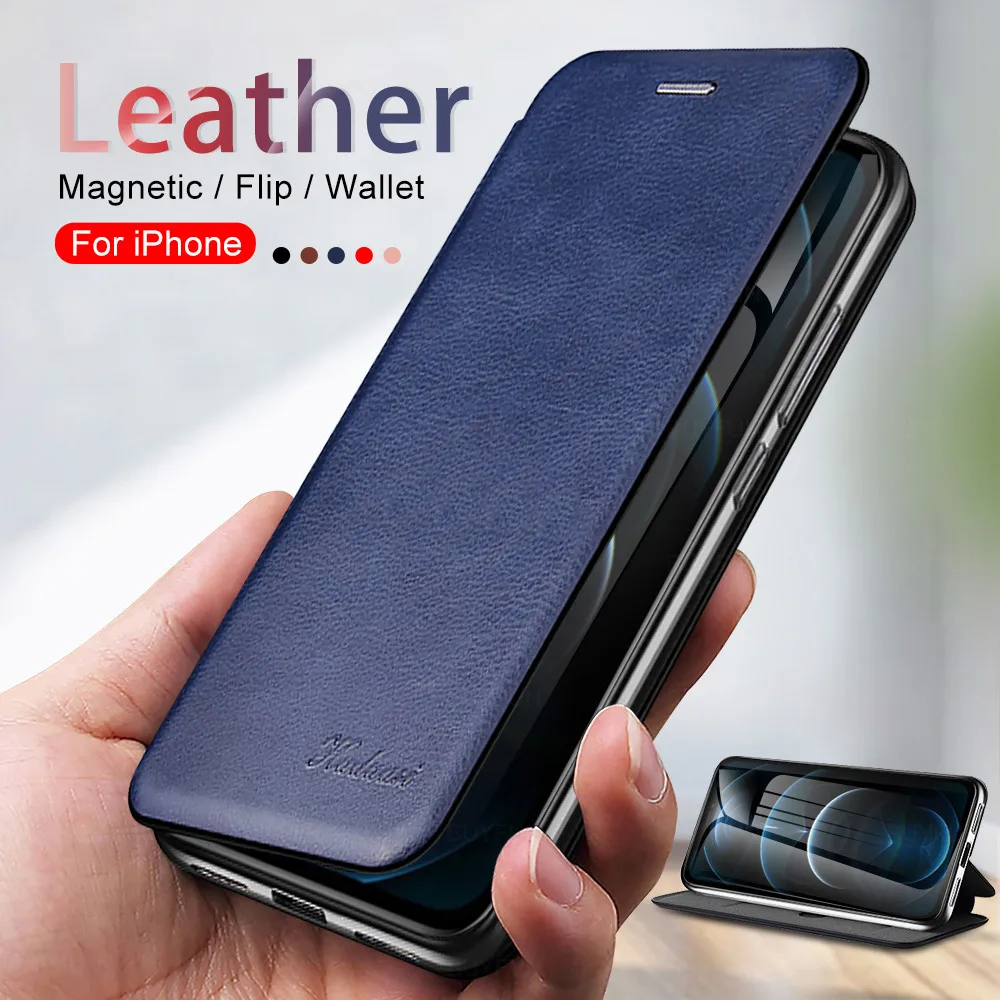 Кожаный чехол-книжка с магнитной застежкой для Iphone 12 Pro Max Aifon Mini Phone 12Pro | Мобильные