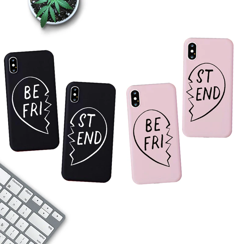 Мягкий матовый Силиконовый чехол Bff для IPhone X XS XR 11 Pro Max 6 6S 7 8 Plus 9 SE2020 | Мобильные