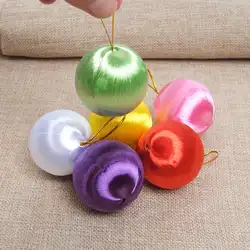 Рождественские шары украшения цветные шелковые шарики Рождественский Снежный шар Подвесная Елочная игрушка вечерние украшения для дома
