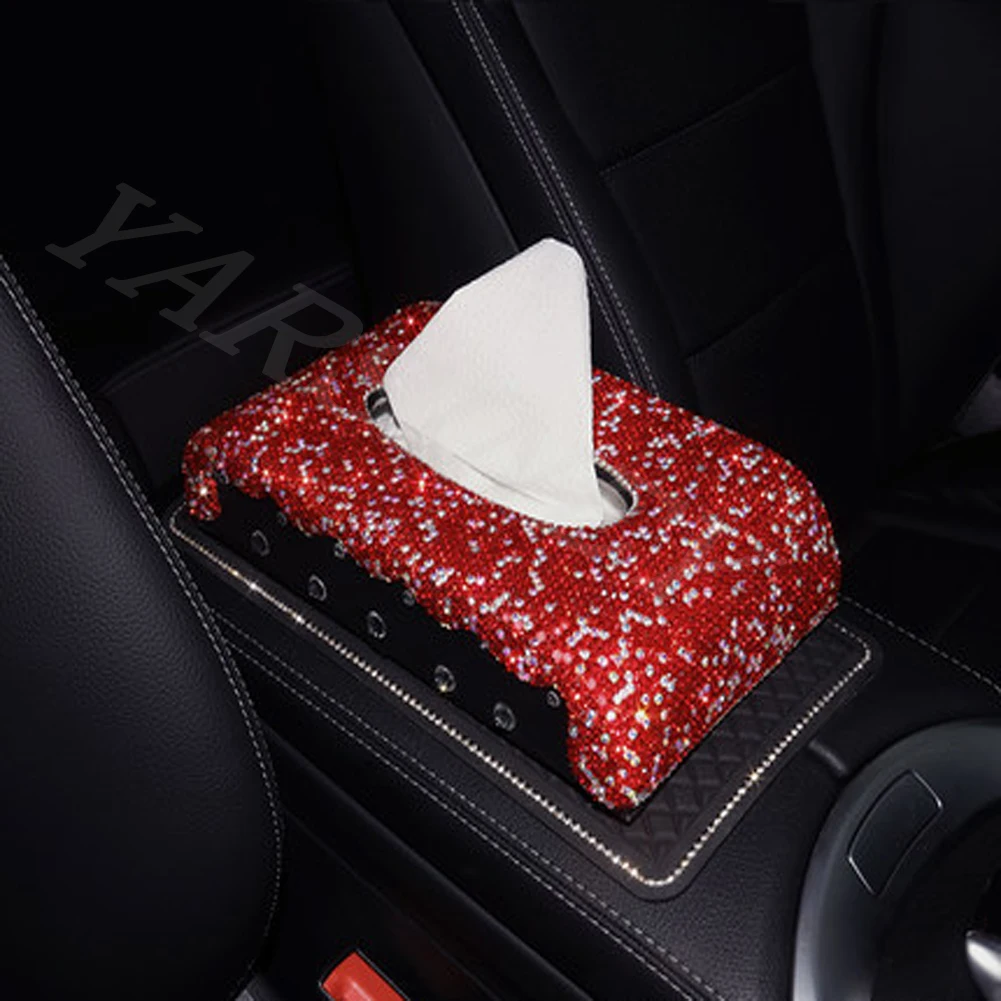 Автомобильный ящик для салфеток с алмазной вставкой автомобильный полной