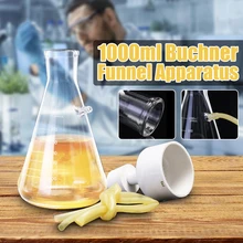 Kicute 1000 мл вакуумное всасывающее фильтрационное устройство Buchner Воронка боросиликатного стекла Воронка колба химия лабораторные принадлежности