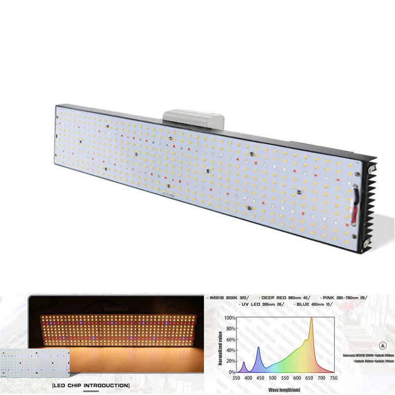 2021 Newest Dimmable 408 Samsung lm301h 3000K 3500K 660nm Red quantum tech led board 240W Led Grow Light Full Spectrum