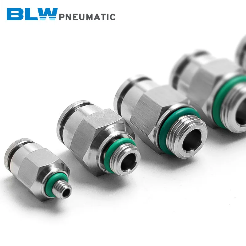 

PC 304 Stainless Steel External Thread Pneumatic Quick Coupling 1/8" 1/4" 3/8" 1/2" Bsp External Thread Trachea Hose Connector