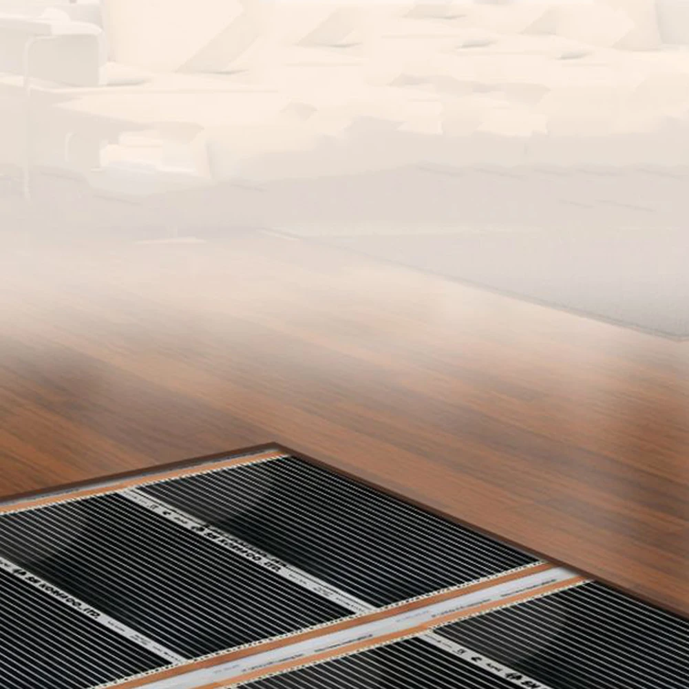 

Black Underfloor Durable Warm Mute 220W Pads Parts Home Heating Film Foil Mat Carbon Fiber Infrared Electrical